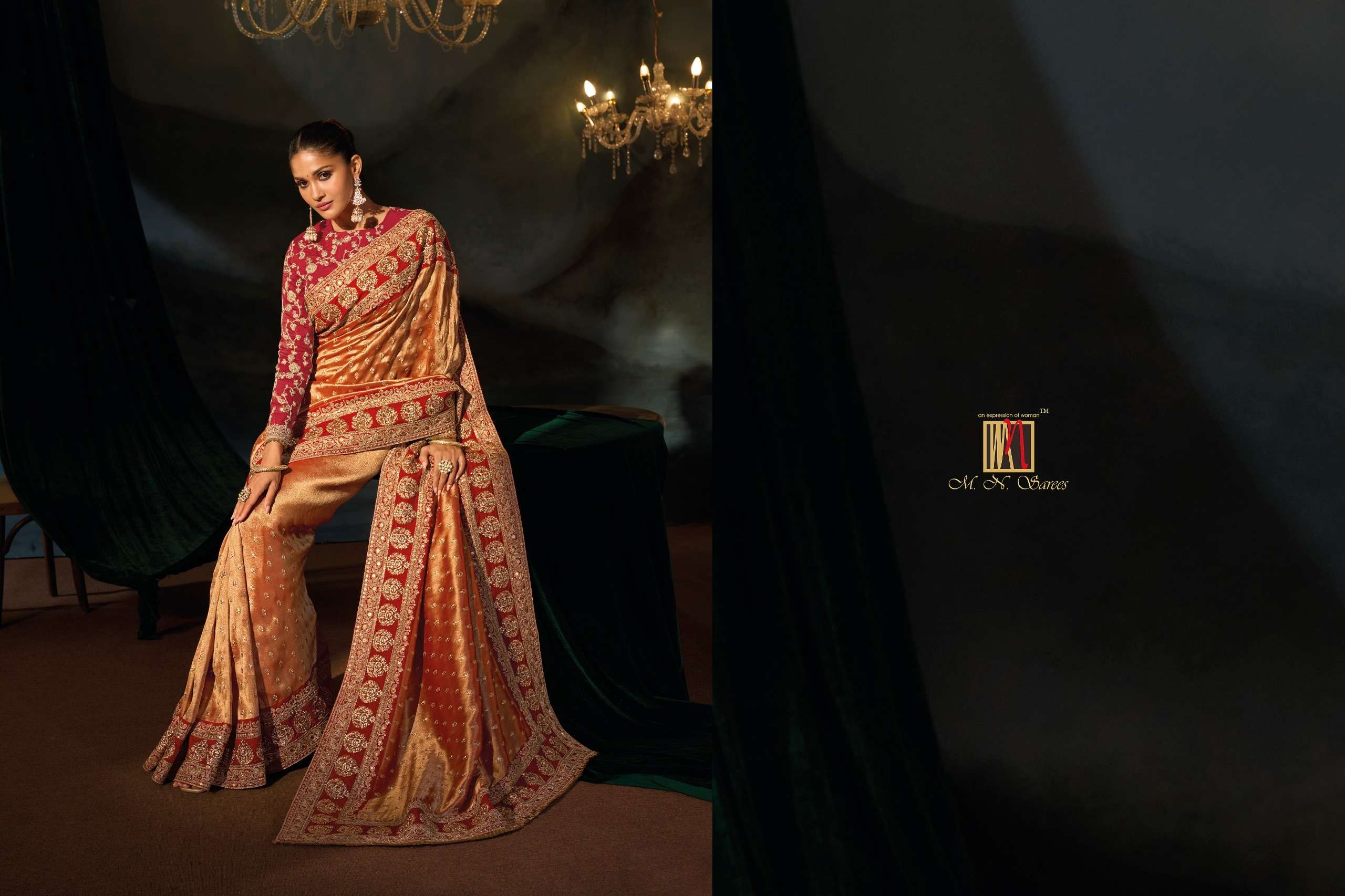M N 8600 Series 8601 To 8613 the Royal and classic Heritage Collection saree wholesale in surat